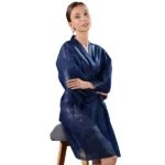 Disposable Non Woven Spa Kimono - Navy (Pack of 15 Pcs) - Image 2