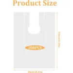 Disposable Plastic Salon Cutting Cape - White (Pack of 50 Pcs) - Image 4