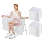 Disposable Plastic Salon Cutting Cape - White (Pack of 50 Pcs) - Image 5
