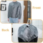 Disposable Plastic Salon Cutting Cape - White (Pack of 50 Pcs) - Image 8