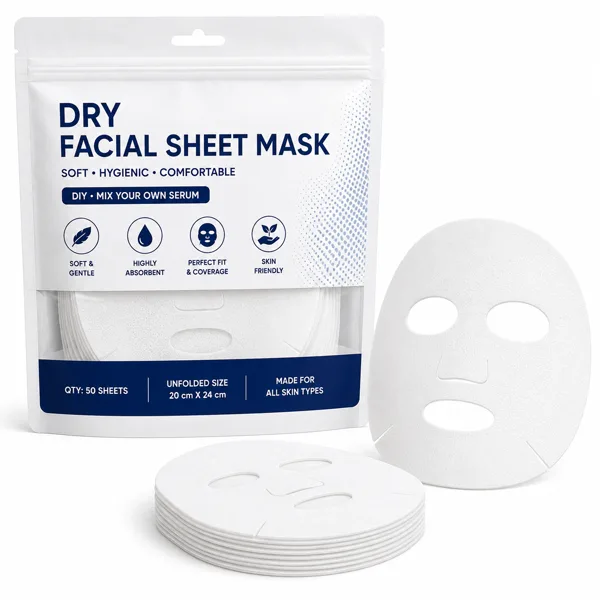 Facial Sheet Mask Dry Facial Sheet Mask for Spas and Salons (Pack of 100 Pcs) - Image 1