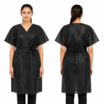 Non Woven Disposable Half Gown - Black (Pack of 20 Pcs)