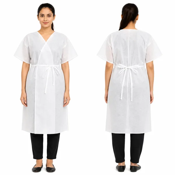 Half Gown White 1 Non Woven Disposable Half Gown - White (Pack of 10 Pcs) - Image 1