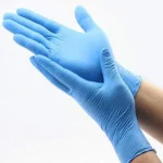 Vinyl Disposable Gloves - Size L, Blue/White (Pack of 100 Pcs) - Image 2