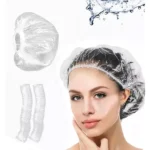 Disposable Plastic Shower Cap - White (Pack of 100 Pcs) - Image 3