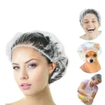 Disposable Plastic Shower Cap - White (Pack of 100 Pcs) - Image 4