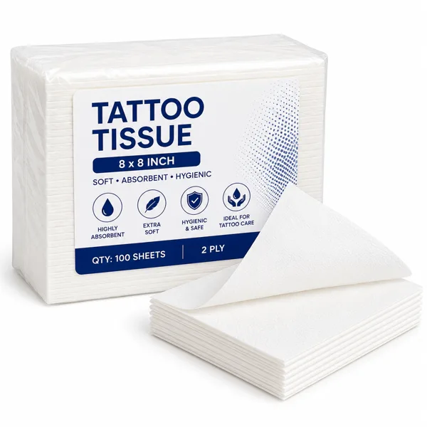 Tattoo Tissue 8x8 Disposable Tattoo Tissue 8x8 Inch (Pack of 100 Pcs) - Image 1